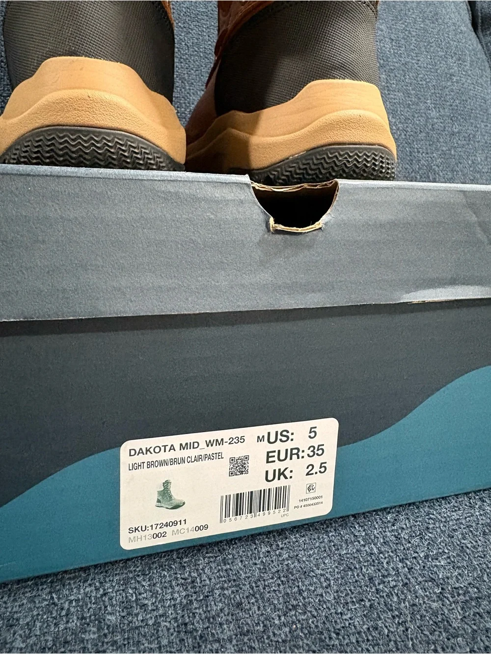 NIB- Women’s Sperry Dakota Mid Winter Boot, Leather, Waterproof, Size 5
